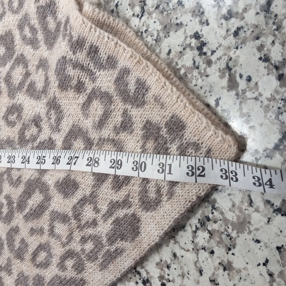 Nardi & Tagliaferri Leopard Print Pullover Wool Moher Poncho Top Made In Italy - Picture 11 of 15